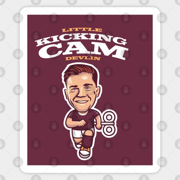 Kicking Cam Devlin Sticker by StripTees